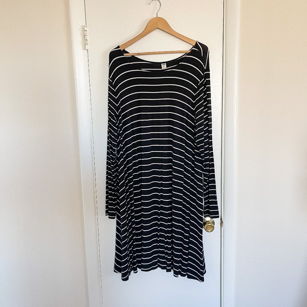 Old Navy Swing Dress with Horizontal Stripes